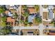 Aerial view of the house showcasing a peaceful neighborhood with mature trees and well-maintained streets at 4085 37Th N Ave, St Petersburg, FL 33713