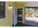 Outdoor utility space features a stacked washer and dryer for convenient laundry access at 4517 2Nd S Ave, St Petersburg, FL 33711