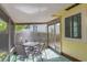Cozy screened porch with outdoor furniture and a view of the backyard at 4517 2Nd S Ave, St Petersburg, FL 33711