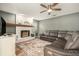Inviting living room with a fireplace and a comfortable seating area at 4914 Country Hills Dr, Tampa, FL 33624