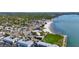 Aerial view of neighborhood, beach, pier, and recreation area at 5925 Shore S Blvd # 602, Gulfport, FL 33707
