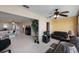 Spacious open living room with a water view, comfortable seating, and lots of natural light at 5925 Shore S Blvd # 602, Gulfport, FL 33707