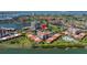Beautiful aerial view showcasing the waterfront property, landscaping, and community amenities at 6295 Bahia Del Mar Cir # 406, St Petersburg, FL 33715