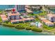 Stunning aerial view of a waterfront property with pool and beautiful water views at 6295 Bahia Del Mar Cir # 406, St Petersburg, FL 33715