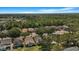 Scenic aerial view of a residential neighborhood backing up to a lush green forest, offering privacy and natural beauty at 7031 Kendall Heath Way, Land O Lakes, FL 34637