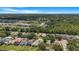 Aerial view of a neighborhood with lush greenery and community amenities at 7031 Kendall Heath Way, Land O Lakes, FL 34637