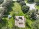 Aerial view of the community playground and soccer field surrounded by mature trees at 7031 Kendall Heath Way, Land O Lakes, FL 34637