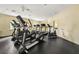 Community gym features treadmills, ellipticals, exercise bike, and rubber flooring at 736 Coral Reef Dr, Tampa, FL 33602