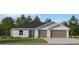 Charming single-story home featuring a two-car garage and landscaped front yard at 10290 Purple Leaf Ct, Riverview, FL 33578
