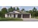 Charming one-story home with a two-car garage and well-maintained landscaping in front at 15250 Rainbow Quartz St, Wimauma, FL 33598