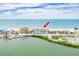 Breathtaking aerial shot of beachfront building with stunning ocean and Intracoastal views at 18650 Gulf Blvd # 203, Indian Shores, FL 33785