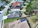 Aerial view showcasing the property's location within a residential neighborhood at 1919 Oswego Dr, Holiday, FL 34691