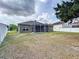 Large backyard with screened-in porch, perfect for entertaining or relaxing at 1919 Oswego Dr, Holiday, FL 34691