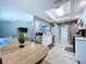 Open concept shows a combined kitchen, dining, and living room area at 21626 Rosewood Ct, Lutz, FL 33549