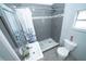 Modern bathroom with stand up shower, vanity, and toilet at 3515 E 8Th Ave, Tampa, FL 33605