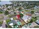 Aerial shot of community showing the location of property by red pin marker at 5920 Denver Ne St, St Petersburg, FL 33703