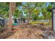 Spacious backyard with shade trees and detached accessory structure at 8444 8Th N Way, St Petersburg, FL 33702