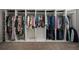 Large walk-in closet with ample shelving for clothing, shoes, and accessories at 13311 Orca Sound Dr, Riverview, FL 33579