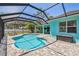 Inviting screened-in pool and patio area, perfect for outdoor entertaining and relaxation at 1709 Sunset Dr, Tarpon Springs, FL 34689