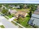 Aerial shot of a home with a manicured lawn, nice landscaping, and proximity to neighborhood amenities at 18514 Hidden Pines Way, Hudson, FL 34667