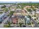 Aerial view featuring colorful townhomes near shopping and dining at 2305 Victoria Gardens Ln, Tampa, FL 33609