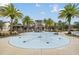 Vibrant community splash pad featuring playful water features and lush landscaping at 32713 Brooks Hawk Ln, Wesley Chapel, FL 33543