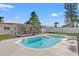 Beautiful backyard pool with adjacent lanai offers a private retreat for swimming and relaxing at 3555 Belle Vista E Dr, St Pete Beach, FL 33706