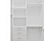A well-organized walk-in closet with shelving, drawers, and hanging rods offers ample storage space at 429 Erie Ave, Tampa, FL 33606