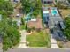 Birds eye real estate shot, the property has mature trees and shrubs for privacy at 4721 W Lawn Ave, Tampa, FL 33611
