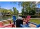 Relaxing outdoor seating by the water, perfect for entertaining at 5421 Gay St, Weeki Wachee, FL 34607