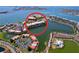 Aerial view of a resort-style community with water views and lush landscaping at 6290 Bahia Del Mar Cir # 12, St Petersburg, FL 33715