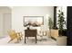 Bright home office featuring a work desk, chairs, plants, and stylish decor at 6837 E 115Th St, Palmetto, FL 34221