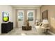 Bright living room with a view of the backyard, featuring modern furniture and plenty of natural light at 6905 E 116Th Ct, Palmetto, FL 34221