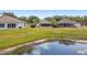 Back view of houses, back yards, and a scenic pond at 8208 Pinewood Run Ct, Tampa, FL 33647