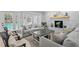 Inviting living room with a fireplace, comfortable seating, and access to the outdoor pool at 1207 S Druid Ln, Tampa, FL 33629