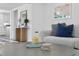 Cozy living area features modern decor, an open floor plan, and hardwood floors at 1207 S Druid Ln, Tampa, FL 33629
