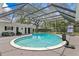 Inviting pool area with screen enclosure, lounging area, and basketball hoop for outdoor fun at 1207 S Druid Ln, Tampa, FL 33629