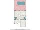 First floor plan featuring the living room, kitchen, dining area, a bath, laundry, foyer, and garage at 1719 Bayhill Dr, Oldsmar, FL 34677