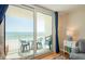 Relaxing balcony featuring seating with a view of the beach and ocean at 18650 Gulf Blvd # 313, Indian Shores, FL 33785
