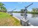 This home includes two motorized boat lifts for easy canal access at 2146 Egret Drive, Clearwater, FL 33764