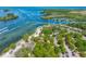 Breathtaking aerial view of the marina, showcasing waterfront access, and recreational opportunities at 3072 Inlet Breeze Way, Holiday, FL 34691