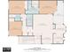 Detailed floor plan showcasing the layout of the bedrooms, living room, kitchen, and balcony at 3079 Landmark Blvd # 1608, Palm Harbor, FL 34684