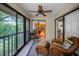 Inviting lanai features comfortable seating and a scenic view of the surrounding landscape at 3079 Landmark Blvd # 1608, Palm Harbor, FL 34684