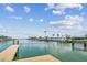 Waterfront view from the dock with boat access and stunning views of the canal at 344 Capri Blvd, Treasure Island, FL 33706