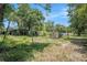 Exterior image of a backyard with overgrown vegetation and dilapidated structures at 4815 N Falkenburg Rd, Tampa, FL 33610