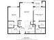Detailed floor plan showcasing the layout of the bedrooms, bathrooms, kitchen, and living room at 5000 Culbreath Key Way # 8-319, Tampa, FL 33611