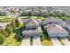 A high-density residential neighborhood featuring homes with garages and roundabout streets at 5807 Circa Fishhawk Blvd, Lithia, FL 33547