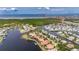 Stunning aerial view of a waterfront property with private dock and easy access to the Gulf at 624 Balibay Rd, Apollo Beach, FL 33572