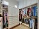 Custom walk-in closet with built-in storage, drawers, and ample hanging spaces at 624 Balibay Rd, Apollo Beach, FL 33572