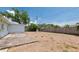Large backyard with a concrete pad and ample space for landscaping, gardening, or other outdoor activities at 6638 12Th N Ter, St Petersburg, FL 33710